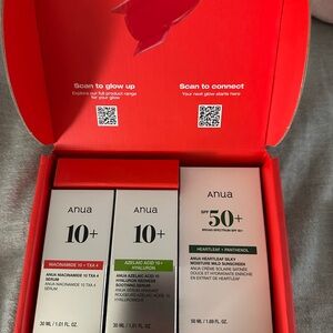 Anua Skincare Serum & Face Oil Set - Red, White, Green